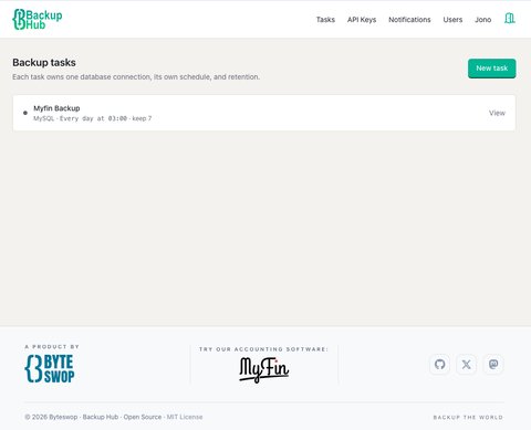 Backup Hub Dashboard