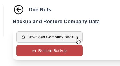 Download Company Backup Button