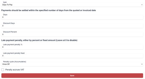 days to pay form